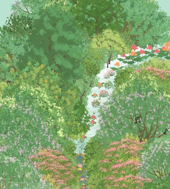 老农种树山路如何种植更漂亮