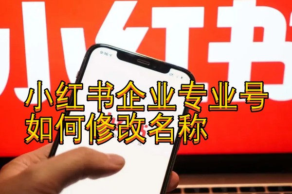 小红书企业专业号如何修改名称