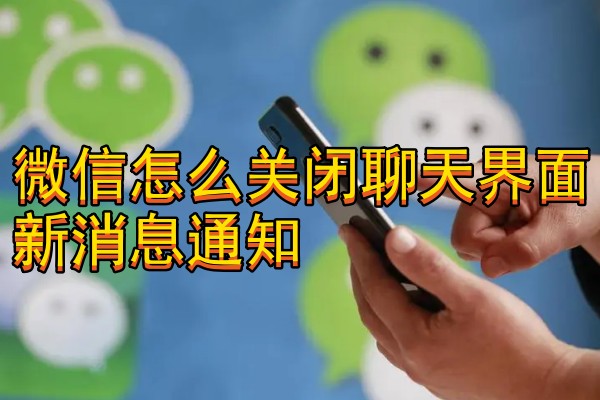 微信怎么关闭聊天界面新消息通知