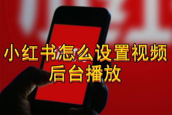 小红书怎么设置视频后台播放