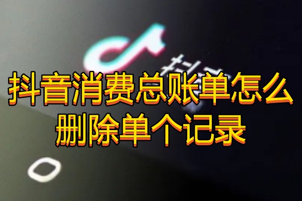抖音消费总账单怎么删除单个记录