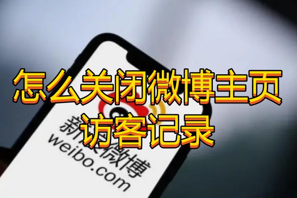 怎么关闭微博主页访客记录