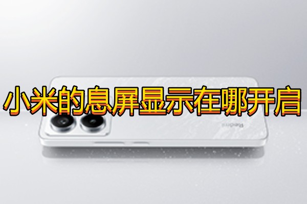 小米的息屏显示在哪开启